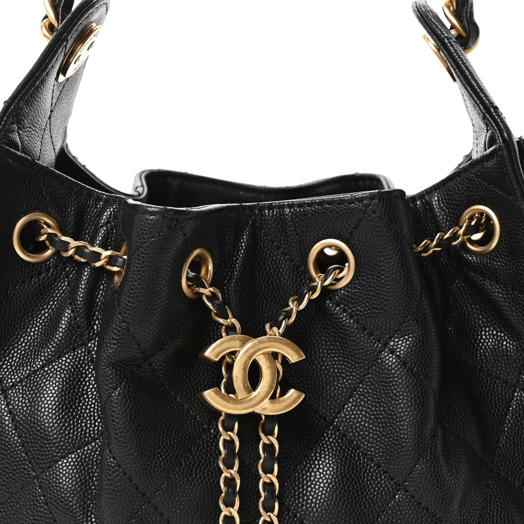 Caviar Quilted Mini Chanel 25 Handbag Black
