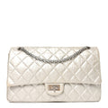 Metallic Aged Calfskin Quilted 2.55 Reissue 226 Flap Silver