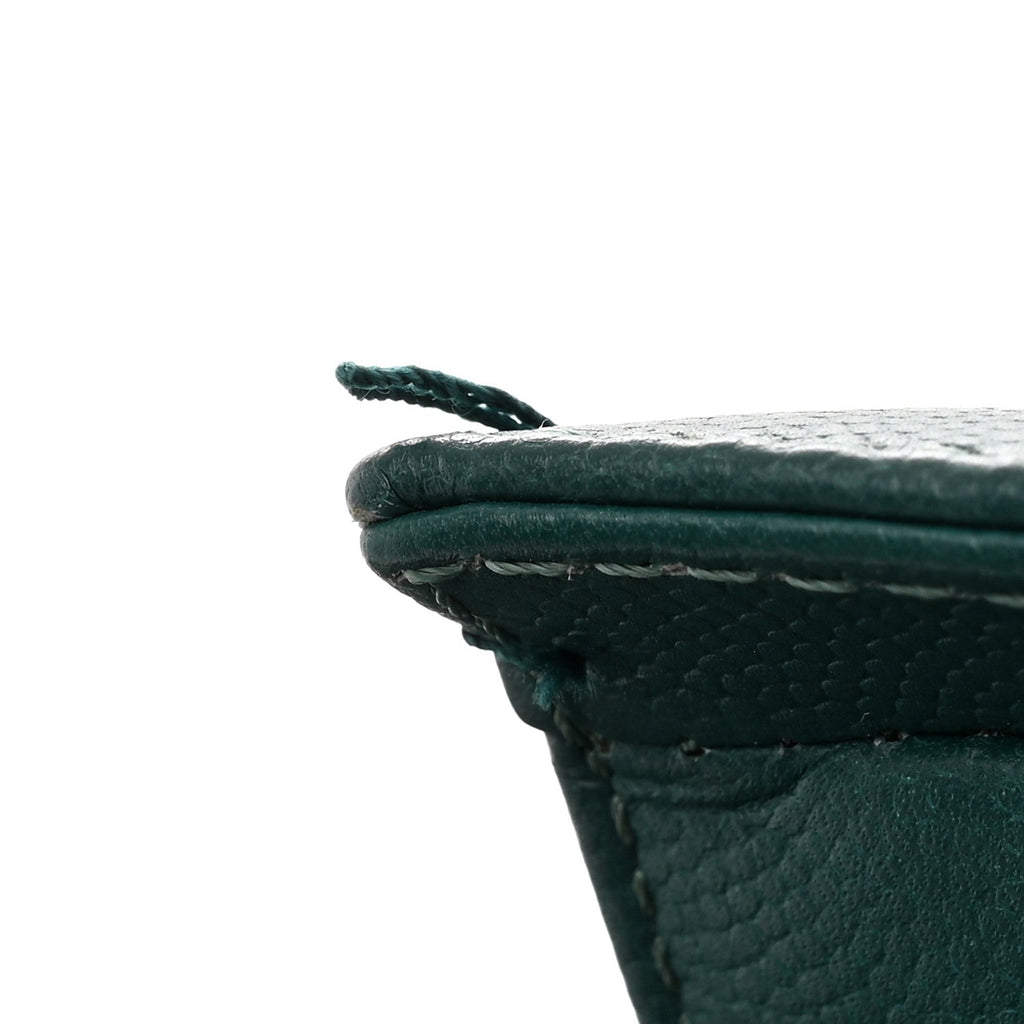 Caviar Quilted Medium Boy Flap Dark Green