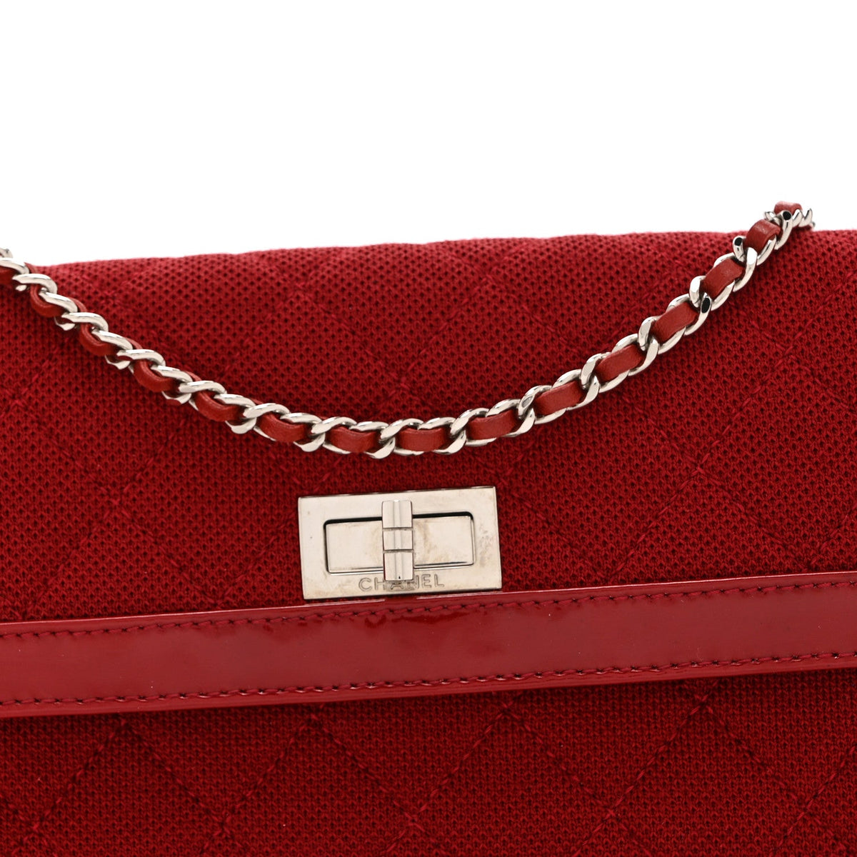 Patent Jersey Quilted 2.55 Reissue East West Flap Red
