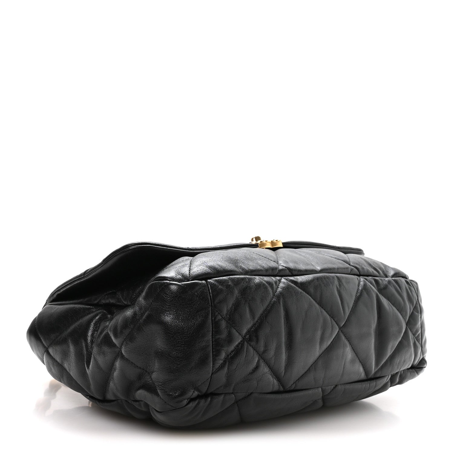 Goatskin Quilted Maxi Chanel 19 Flap Black