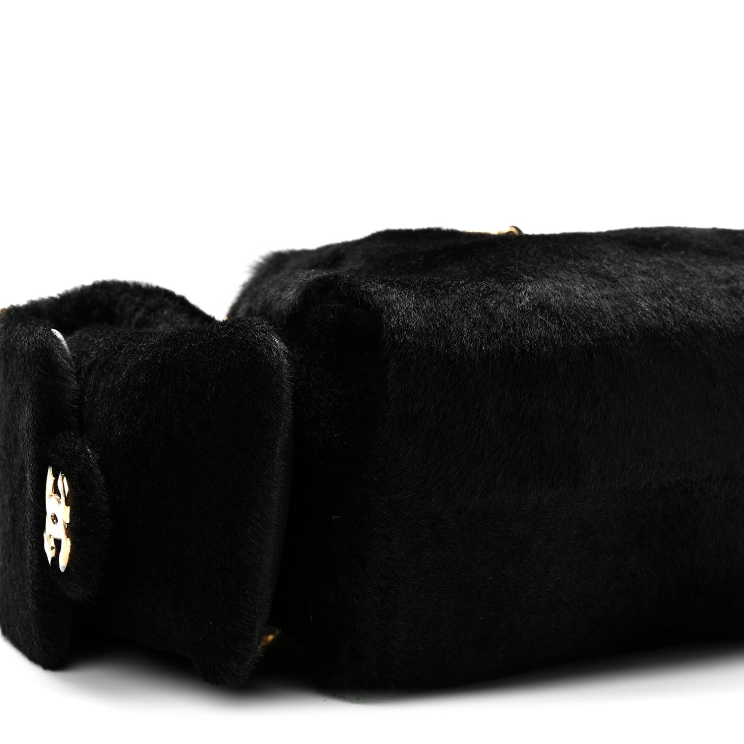 Pony Hair Mini Chanel 25 Handbag Black