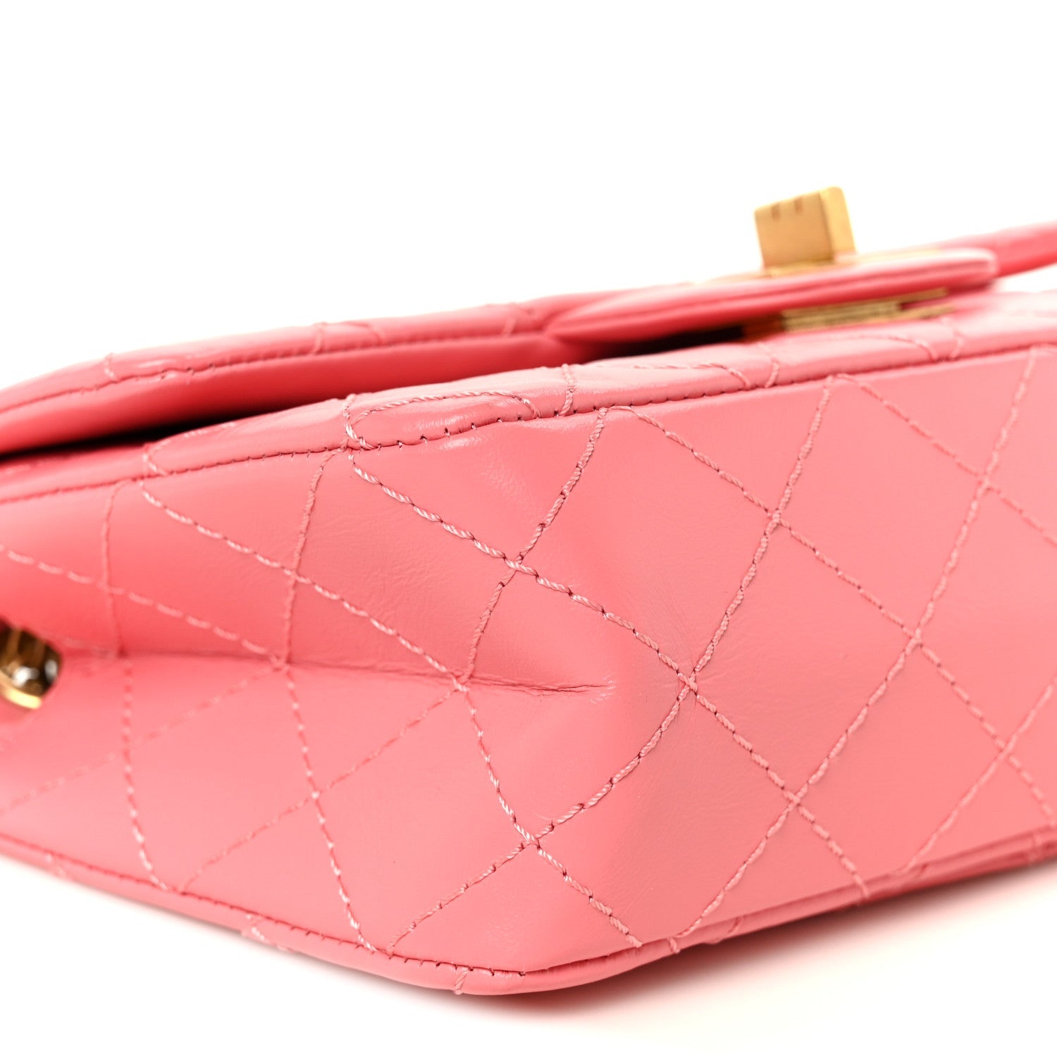 Aged Calfskin Quilted 2.55 Reissue Mini Flap Pink