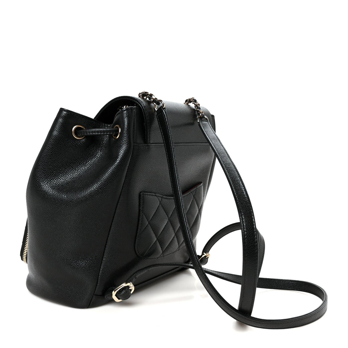Caviar Quilted Business Affinity Backpack Black
