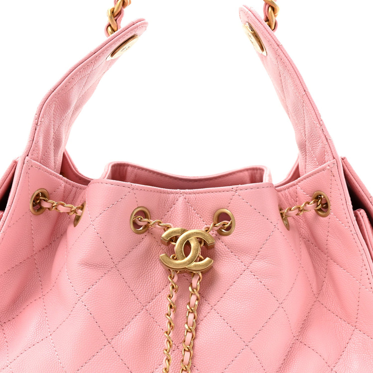 Caviar Quilted Small Chanel 25 Handbag Light Pink