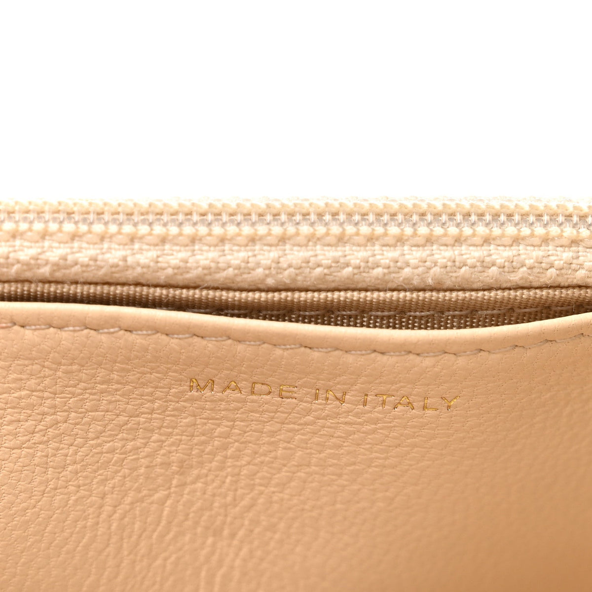 Lambskin Quilted Chanel 19 Wallet On Chain WOC Beige