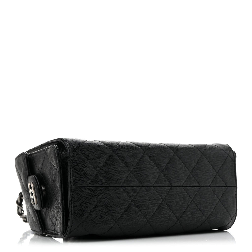 Caviar Quilted Mini Chanel 25 Handbag Black