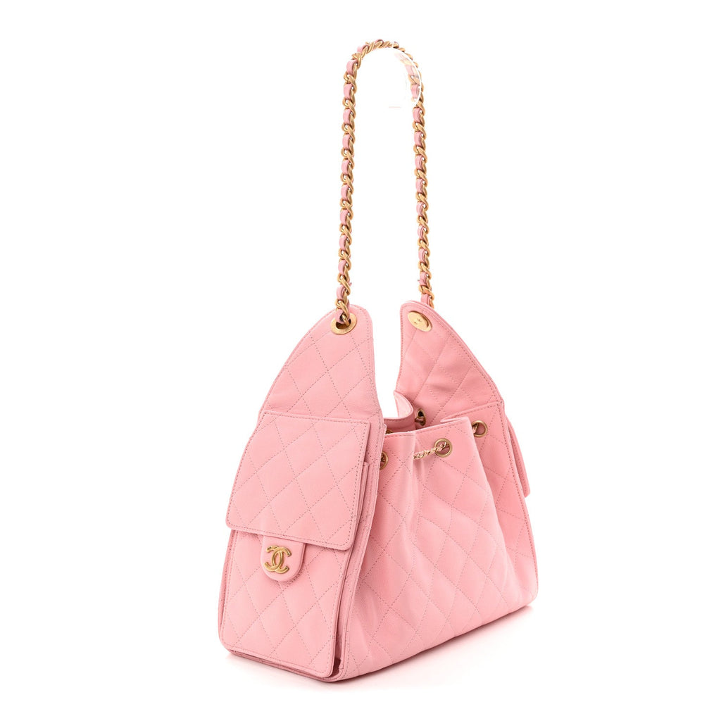 Caviar Quilted Small Chanel 25 Handbag Light Pink
