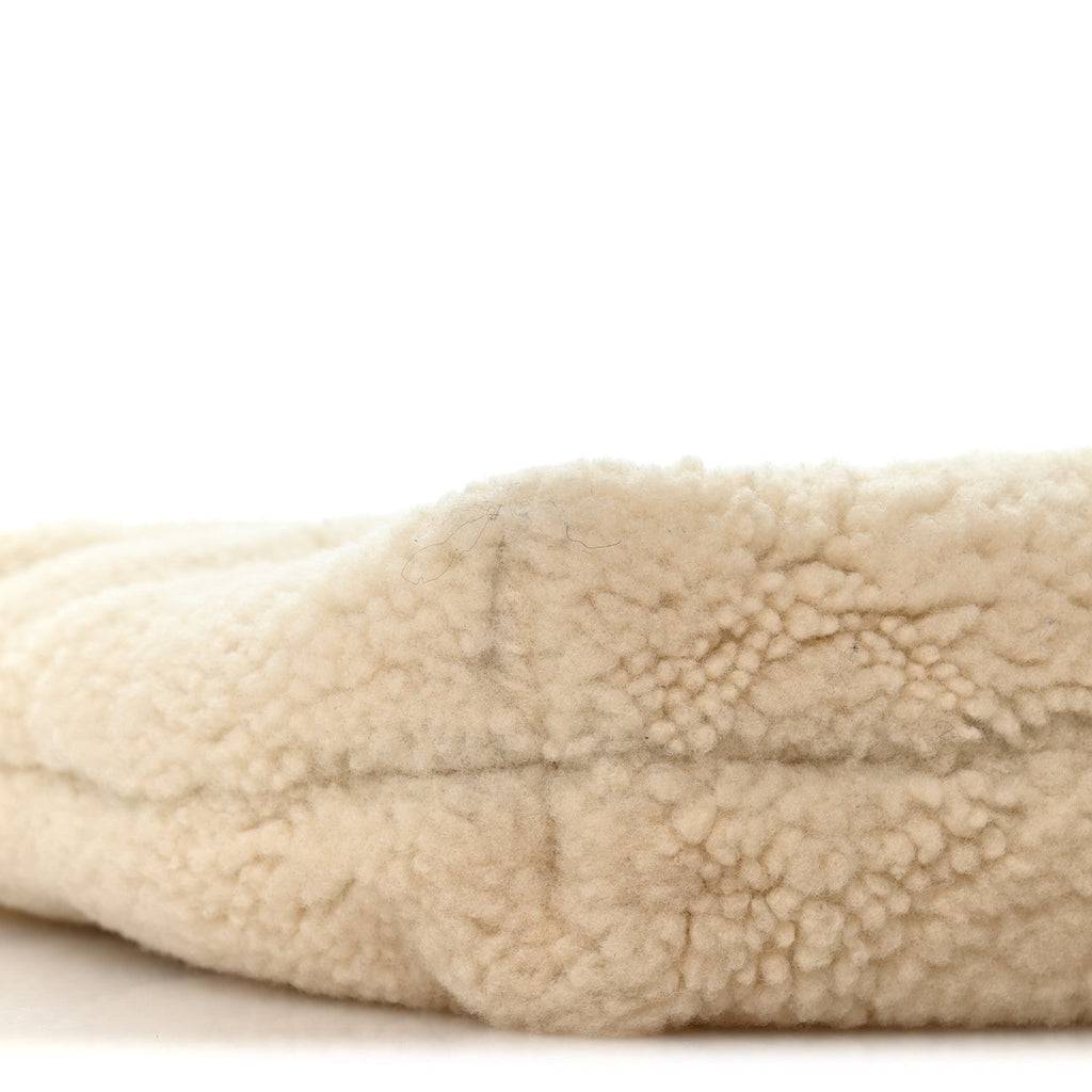 Shearling Quilted Mini Chanel 22 Ecru