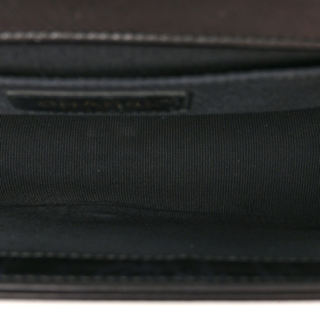 Shearling Sheepskin Medium Boy Flap Black