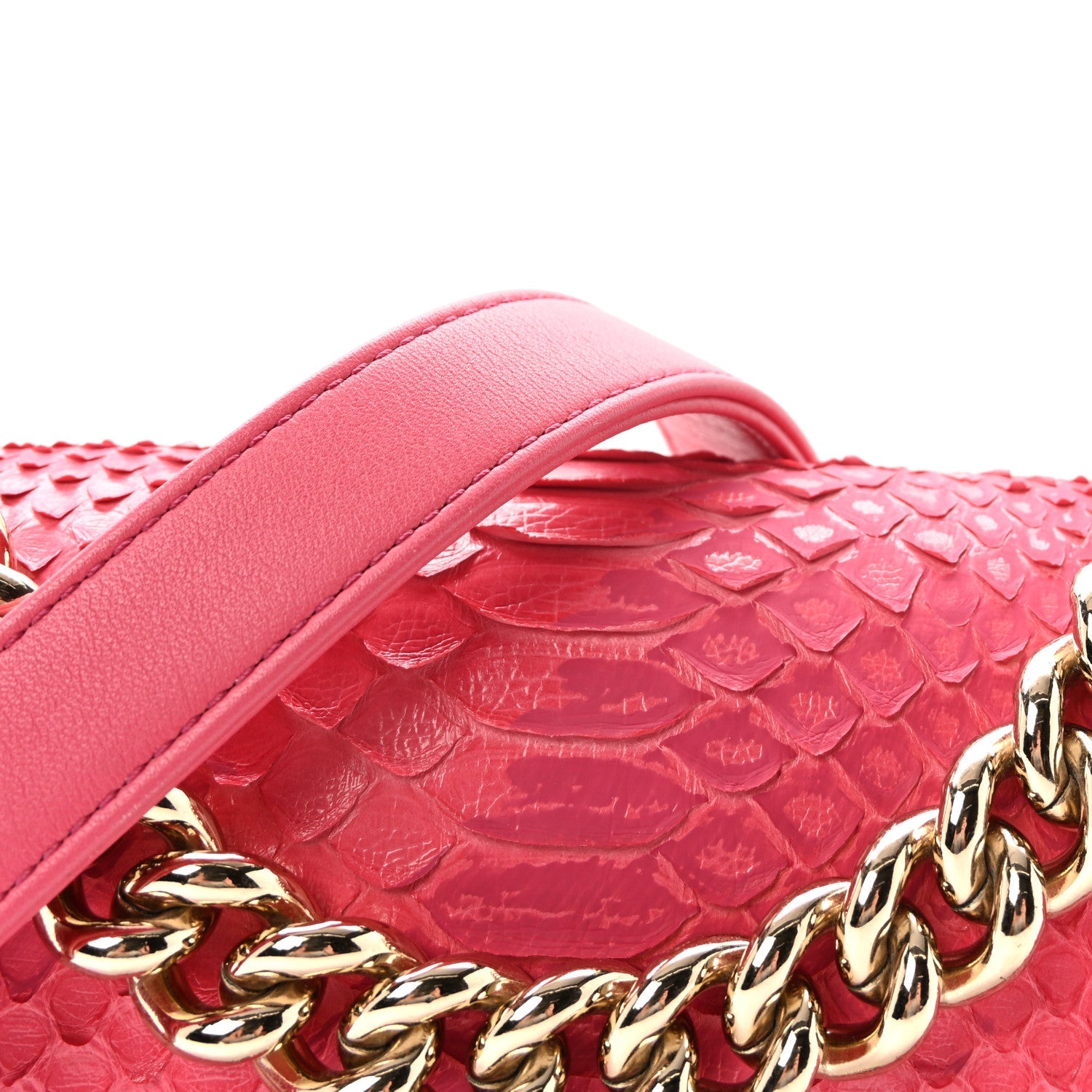 Snakeskin Small Boy Flap Pink