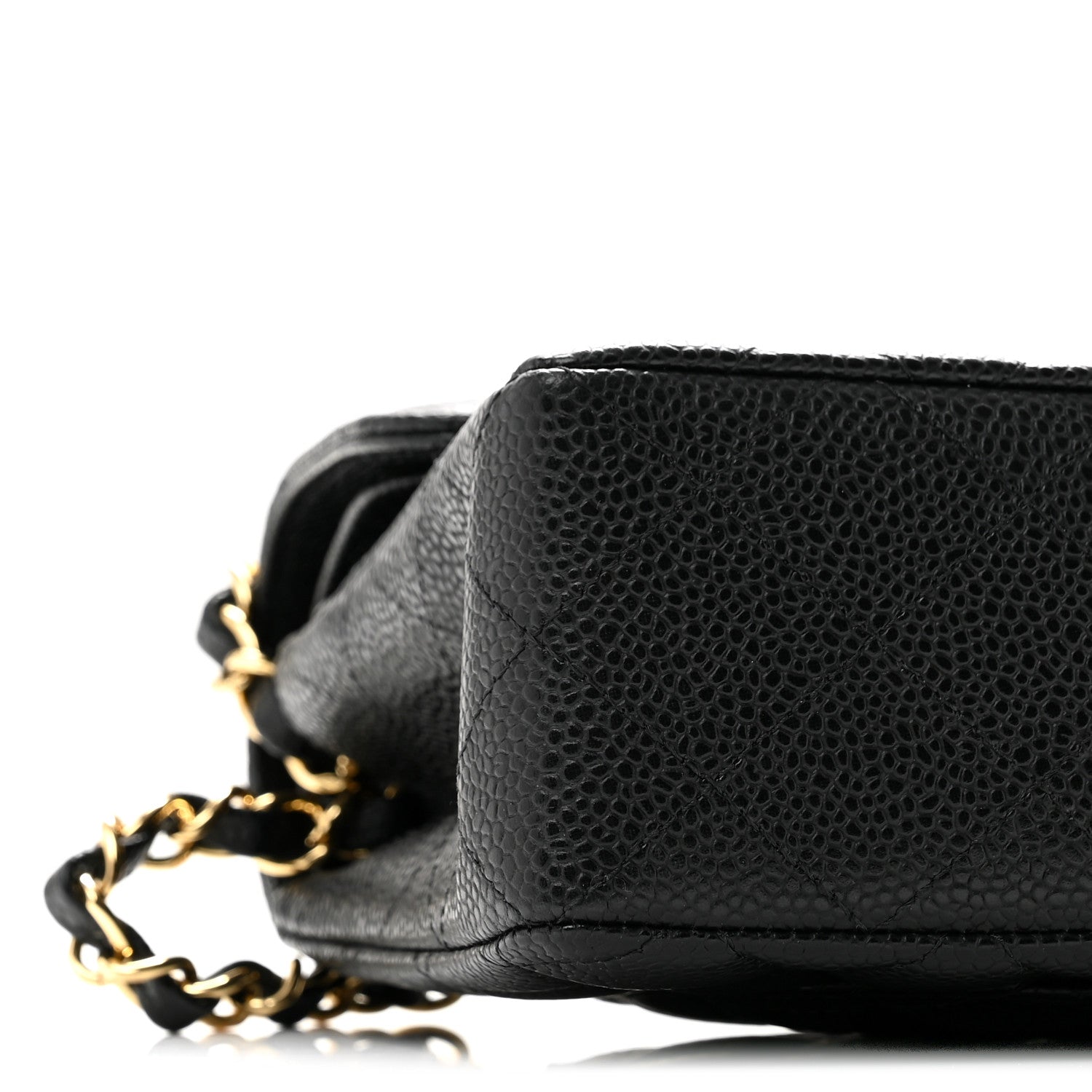 Caviar Quilted Small Double Flap Black