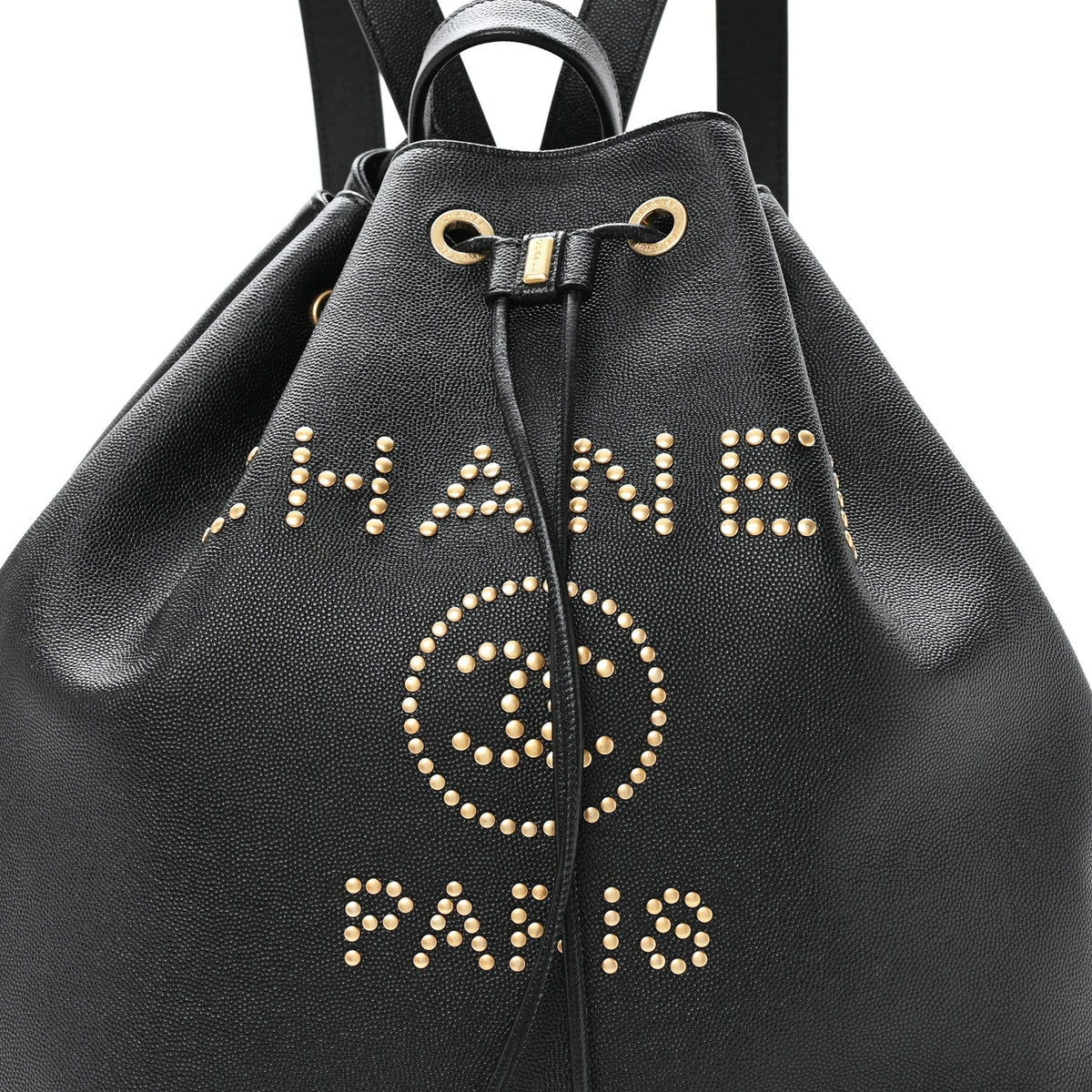 Caviar Deauville Drawstring Backpack Black