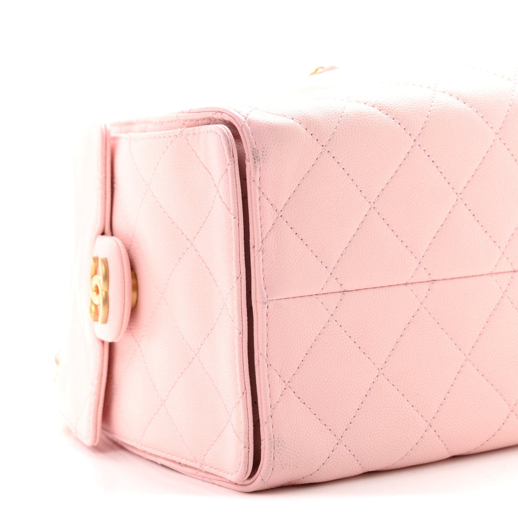 Caviar Quilted Small Chanel 25 Handbag Light Pink