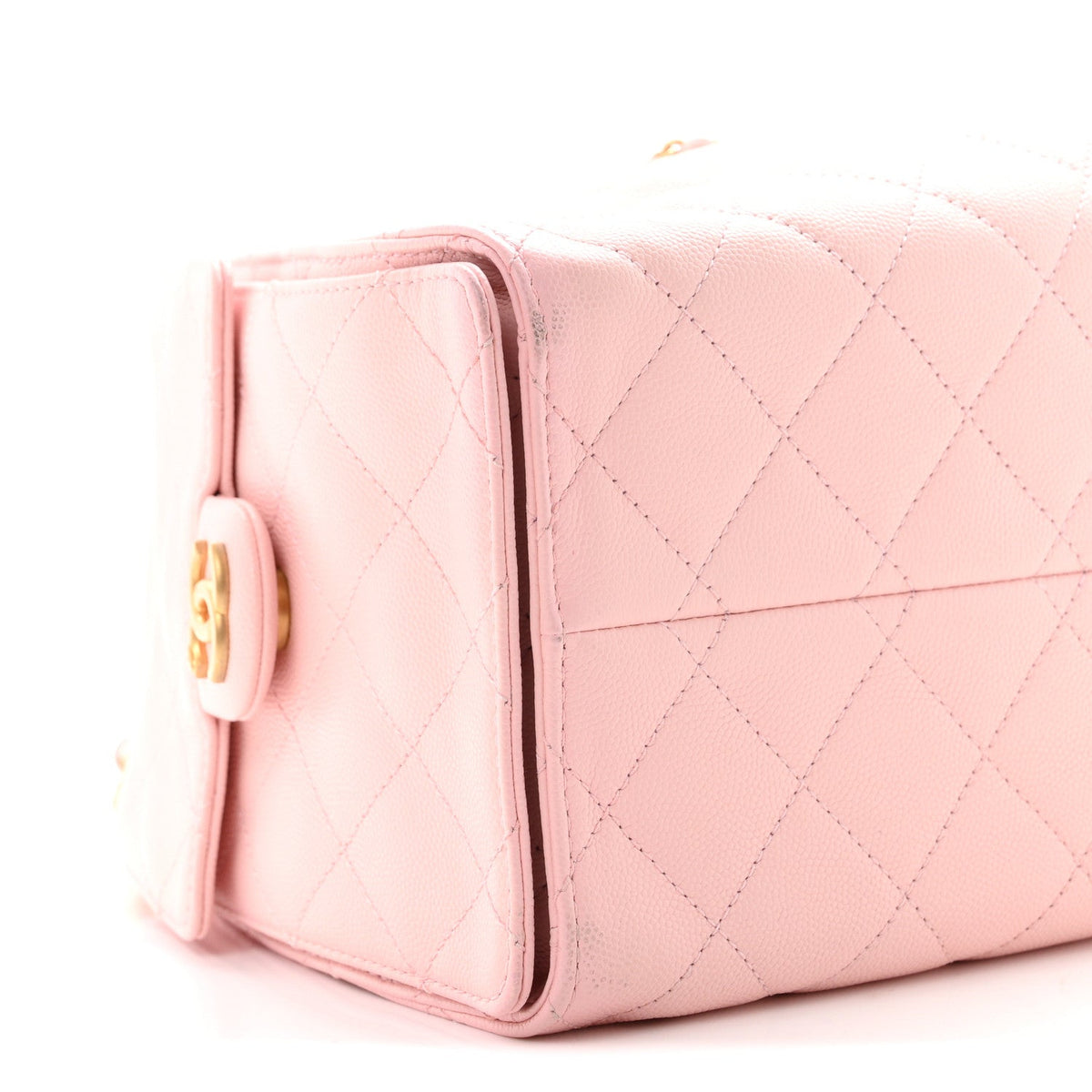 Caviar Quilted Small Chanel 25 Handbag Light Pink