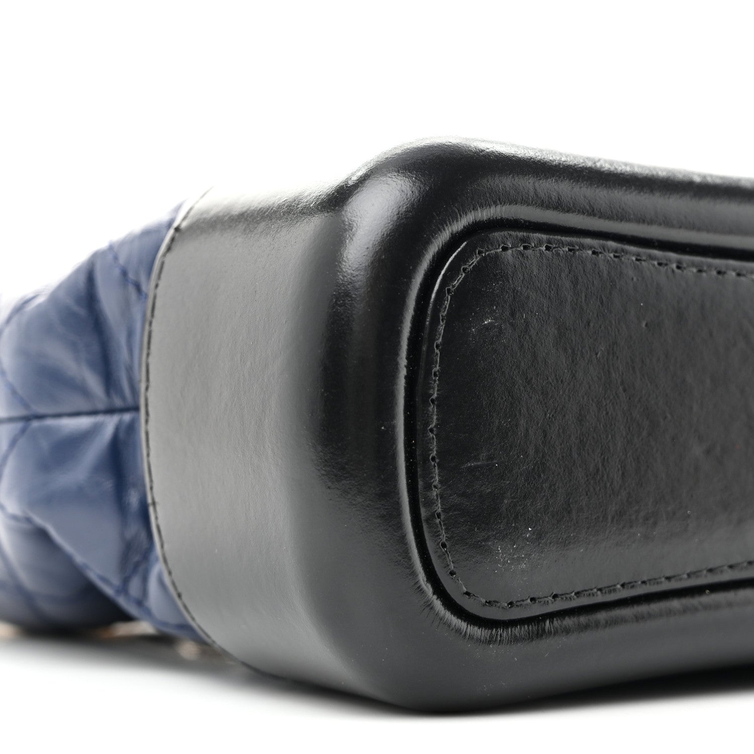 Aged Calfskin Quilted Small Gabrielle Hobo Navy Black