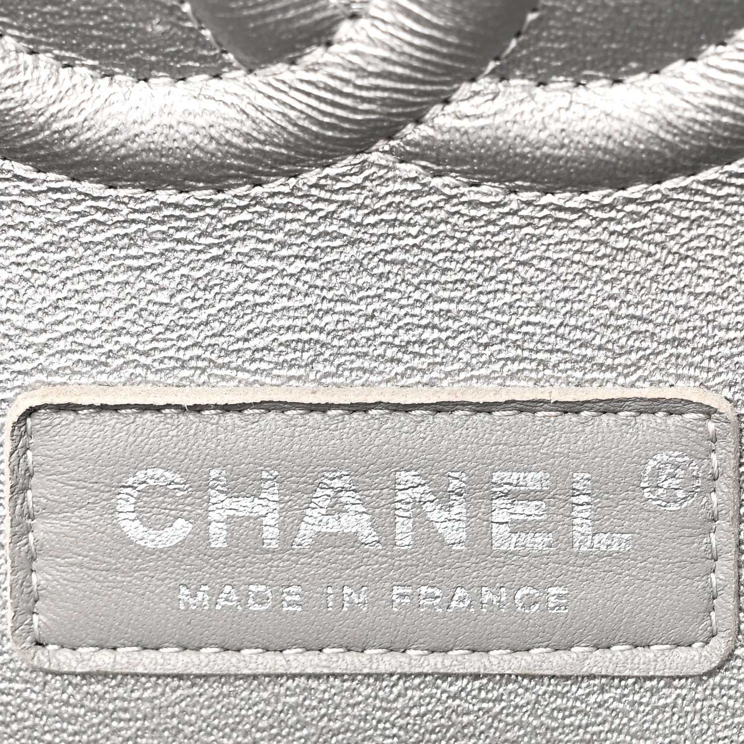 Metallic Caviar Quilted Medium Double Flap Silvery