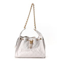 Caviar Quilted Small Chanel 25 Handbag White