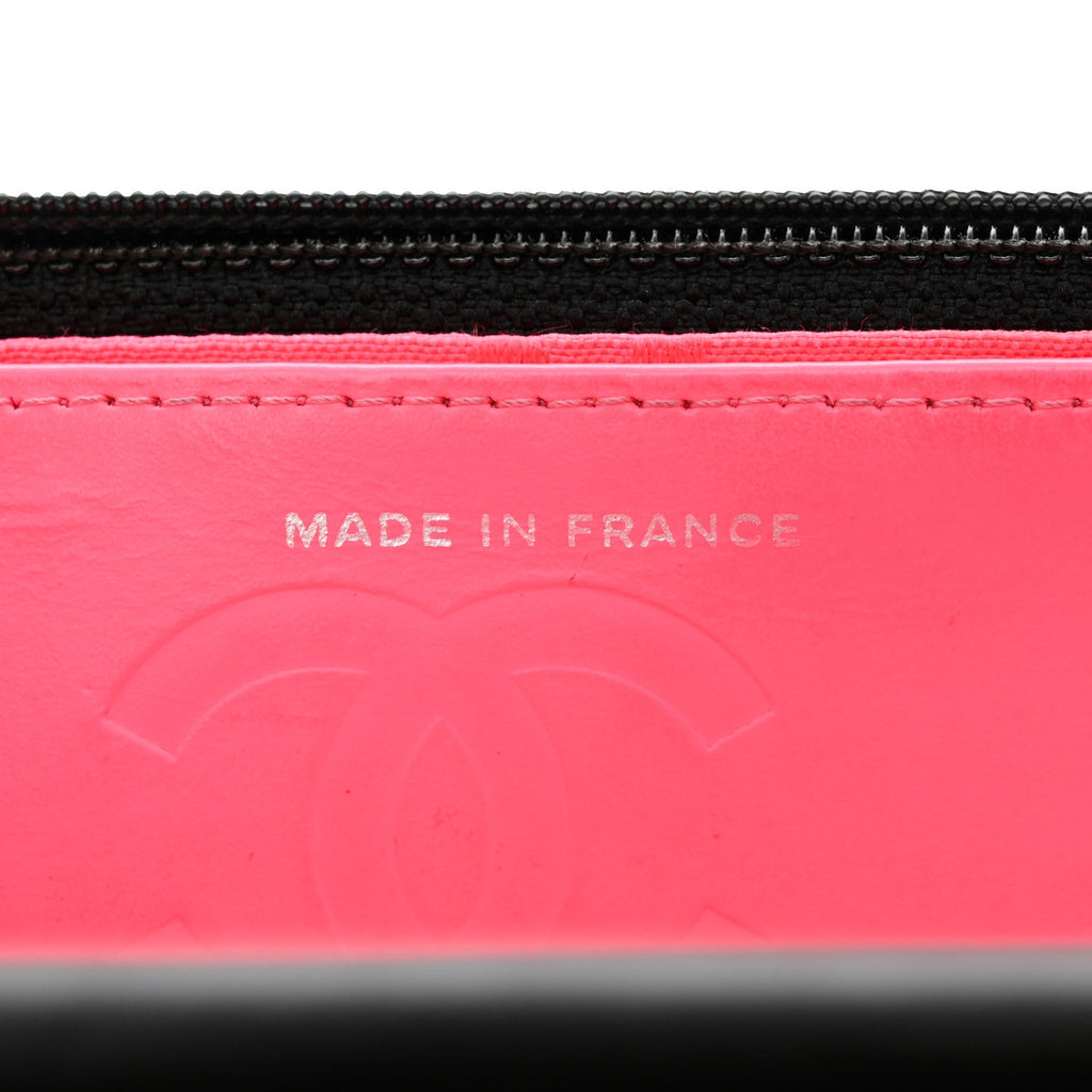 Calfskin Quilted Cambon Wallet on Chain WOC Black