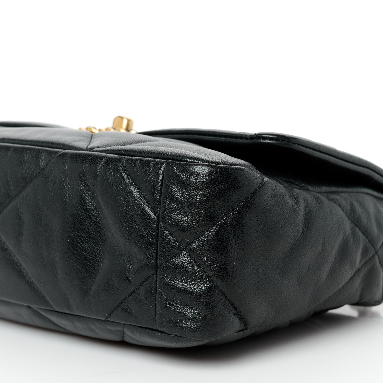 Goatskin Quilted Medium Chanel 19 Flap Black
