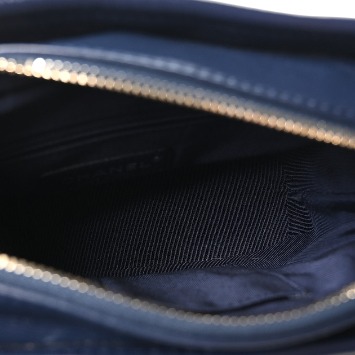 Aged Calfskin Chevron Quilted Small Gabrielle Hobo Blue