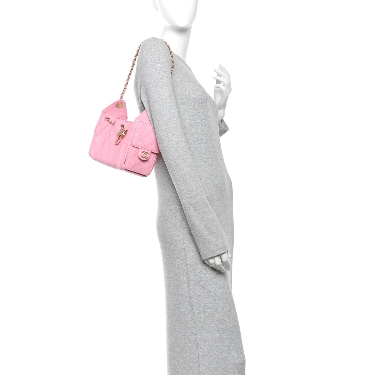 Caviar Quilted Mini Chanel 25 Handbag Pink