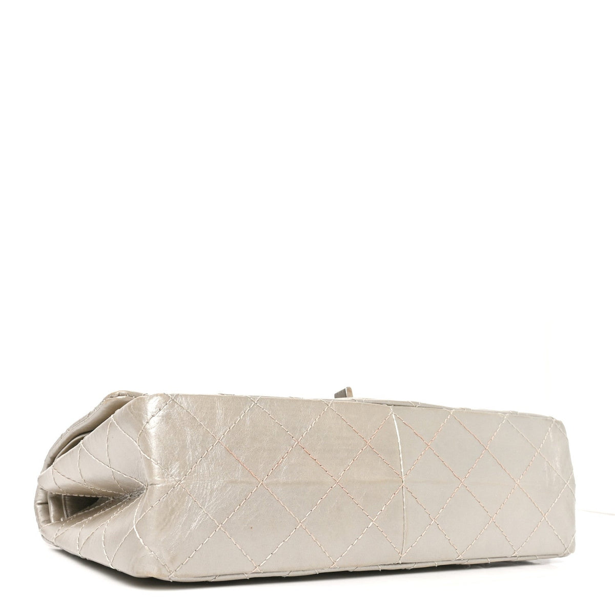 Metallic Aged Calfskin Quilted 2.55 Reissue 226 Flap Silver