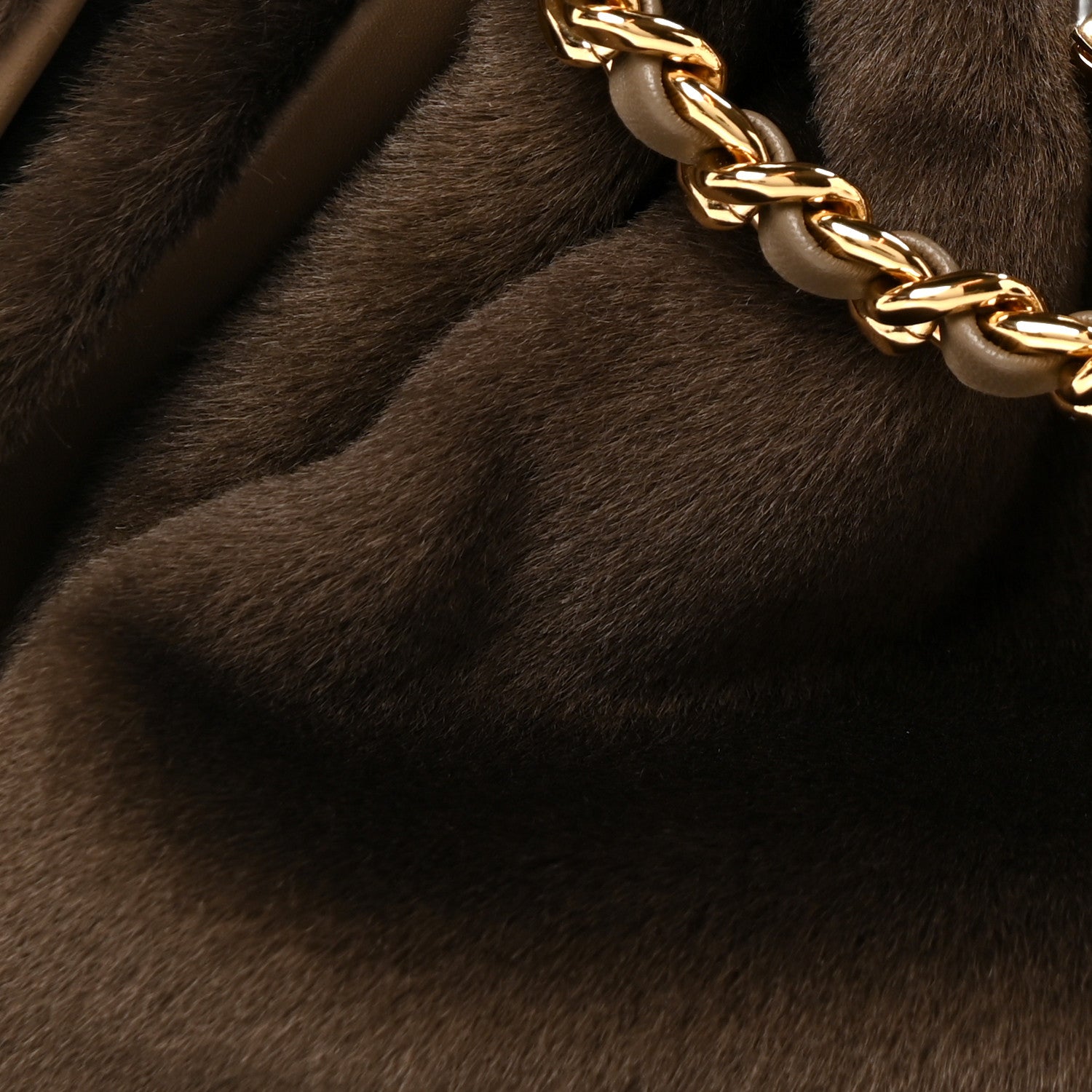 Pony Hair Mini Chanel 25 Handbag Dark Khaki