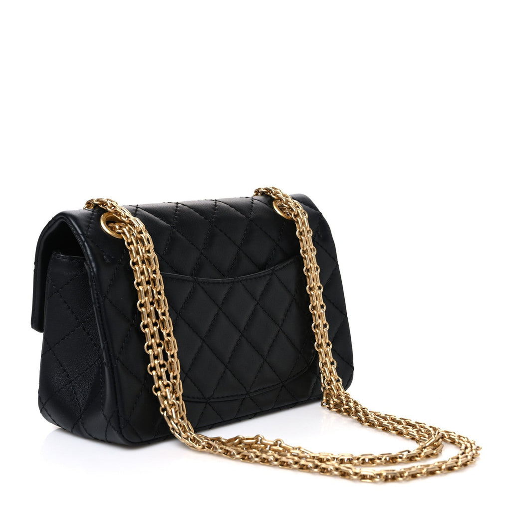 Calfskin Quilted 2.55 Reissue Mini Flap Black