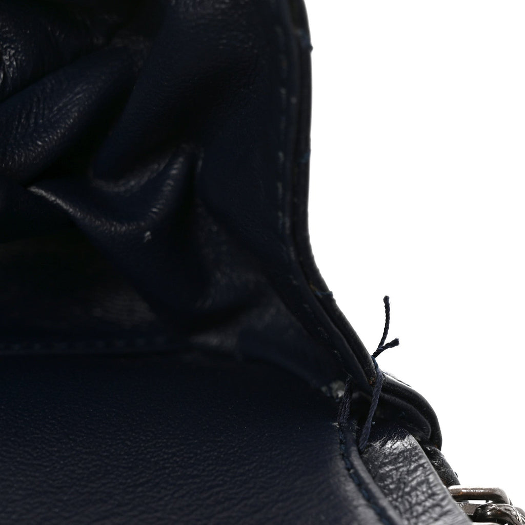 Glazed Calfskin Quilted 2.55 Reissue 225 Flap Dark Navy Blue