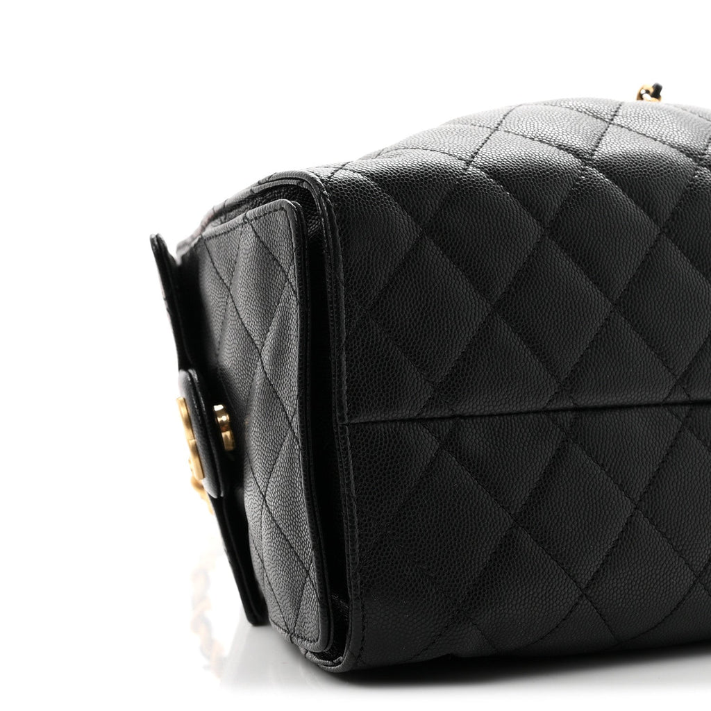 Caviar Quilted Small Chanel 25 Handbag Black