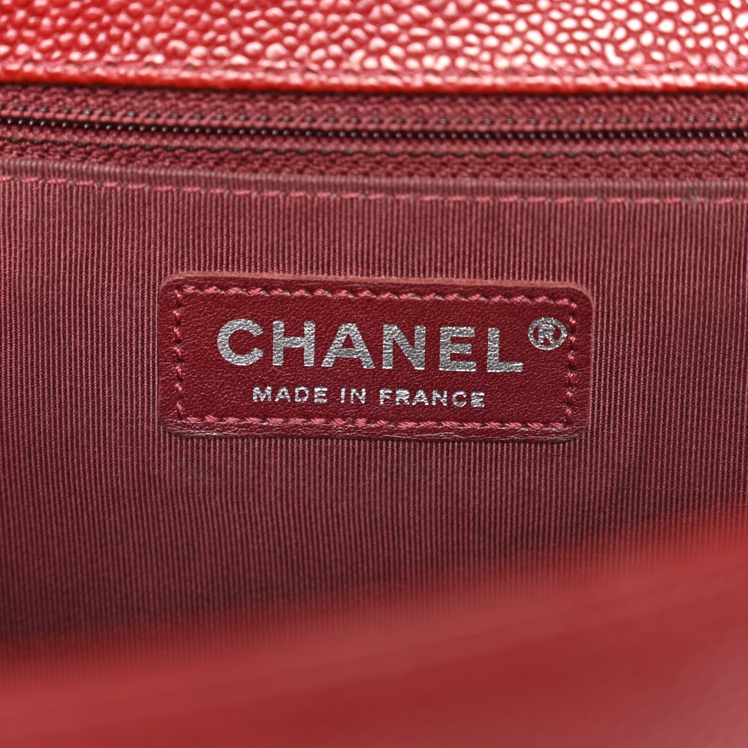 Caviar Quilted Large Boy Flap Dark Red