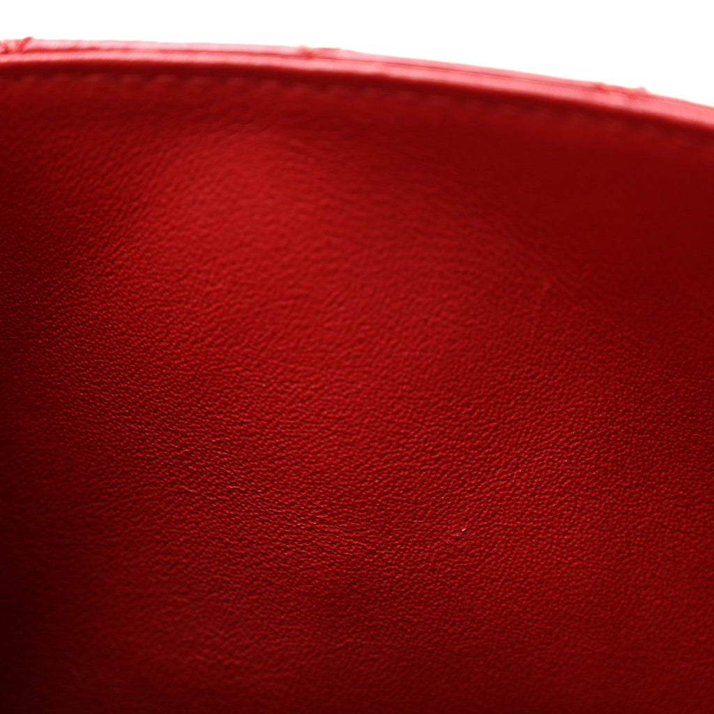 Aged Calfskin Quilted 2.55 Reissue Mini Flap Red