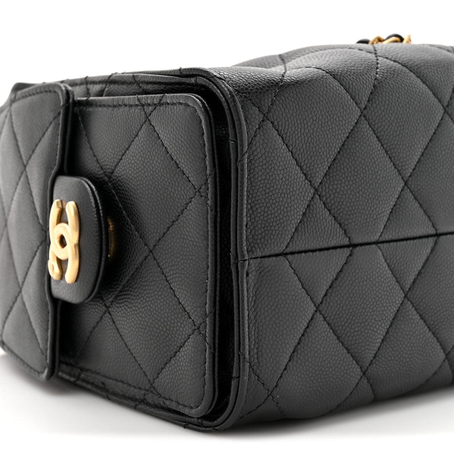 Caviar Quilted Mini Chanel 25 Handbag Black