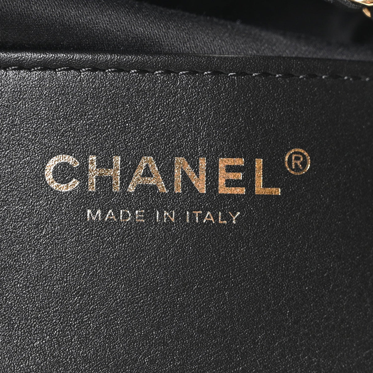 Tweed Quilted Mini Chanel 25 Handbag Black
