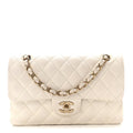 Caviar Quilted Small Double Flap White
