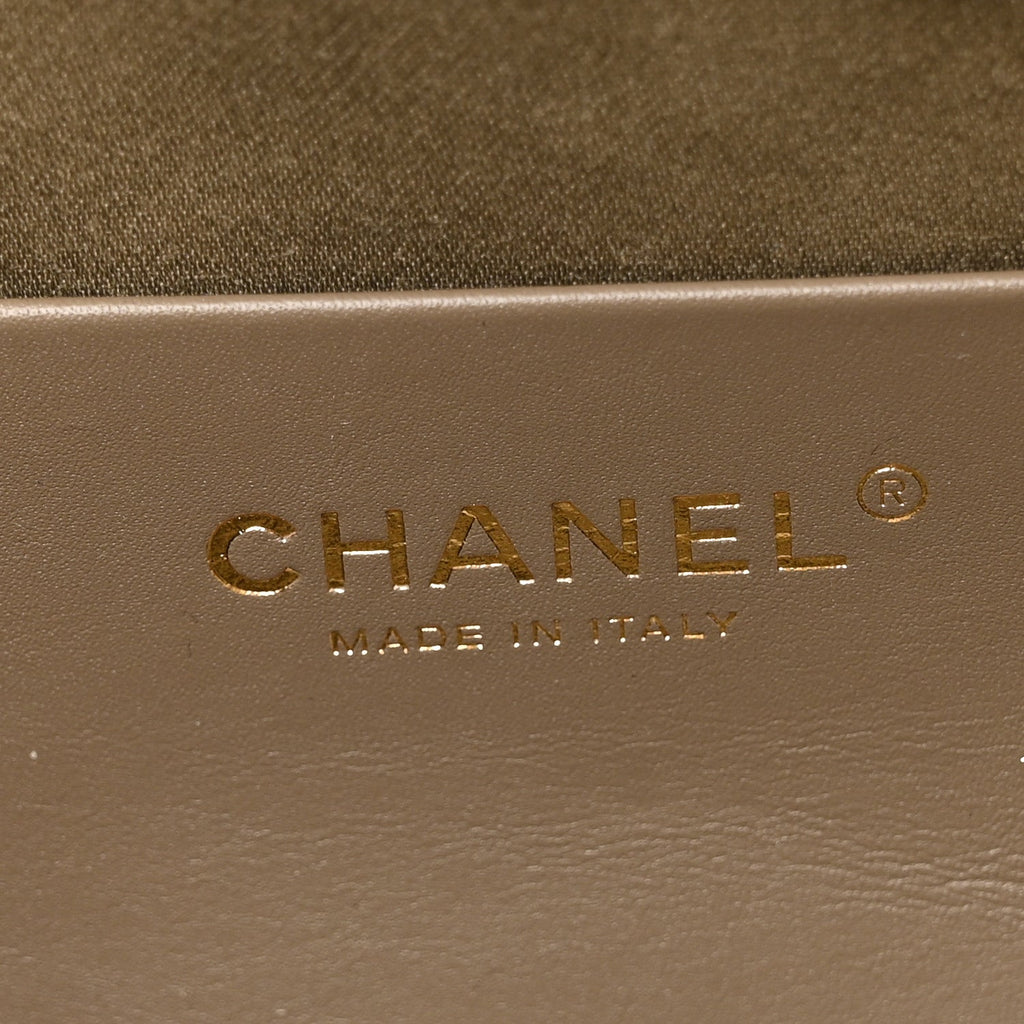 Pony Hair Mini Chanel 25 Handbag Dark Khaki