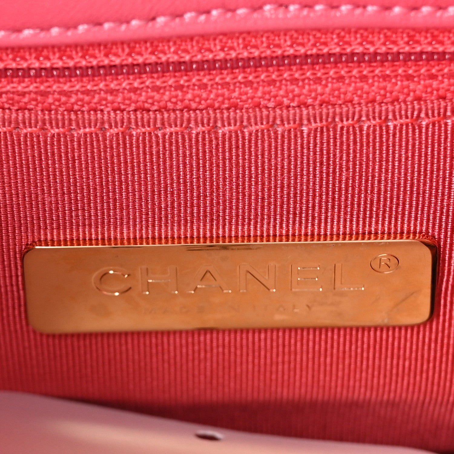 Goatskin Quilted Large Chanel 19 Flap Dark Pink