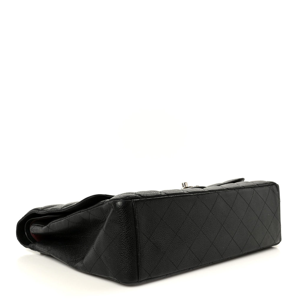 Caviar Quilted Maxi Double Flap Black