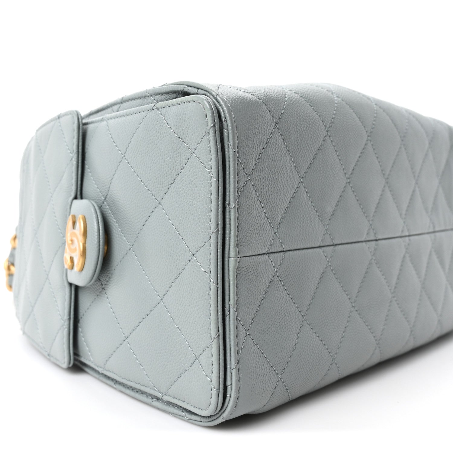 Caviar Quilted Small Chanel 25 Handbag Light Green