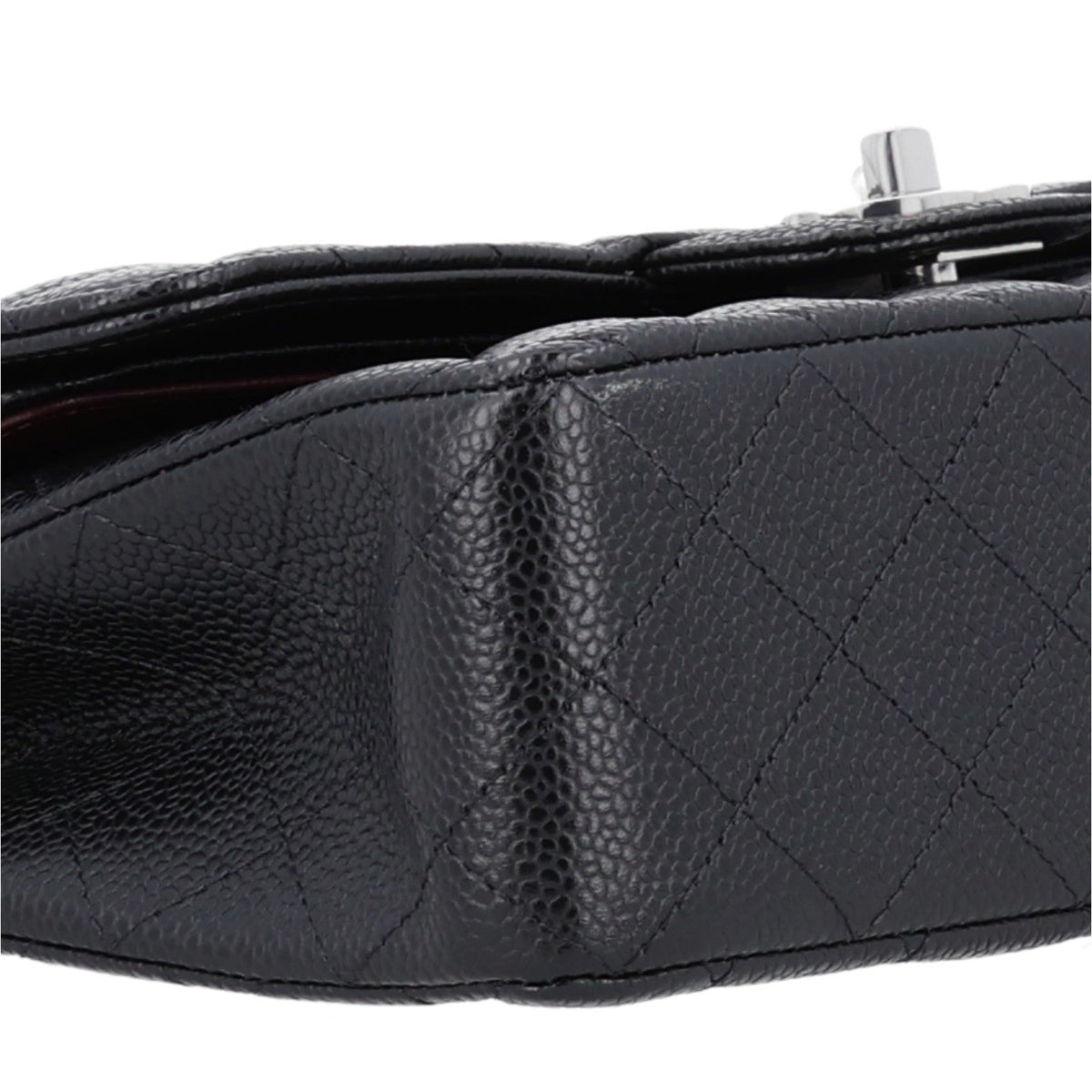 Caviar Quilted Small Double Flap Black