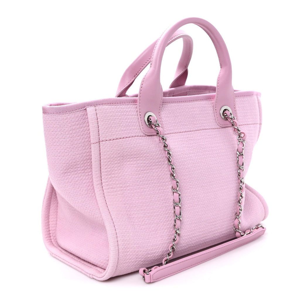 Mixed Fibers Small Deauville Tote Dark Pink