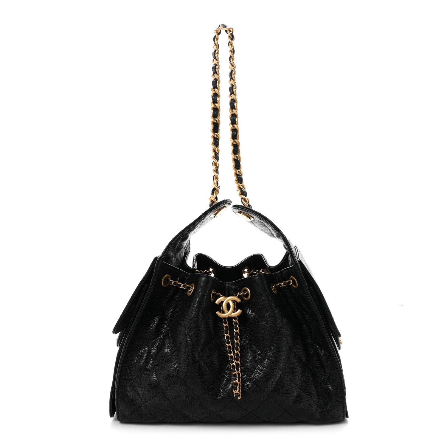 Caviar Quilted Small Chanel 25 Handbag Black