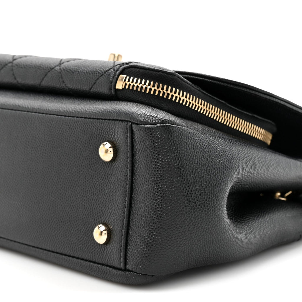 Caviar Quilted Medium Business Affinity Flap Black