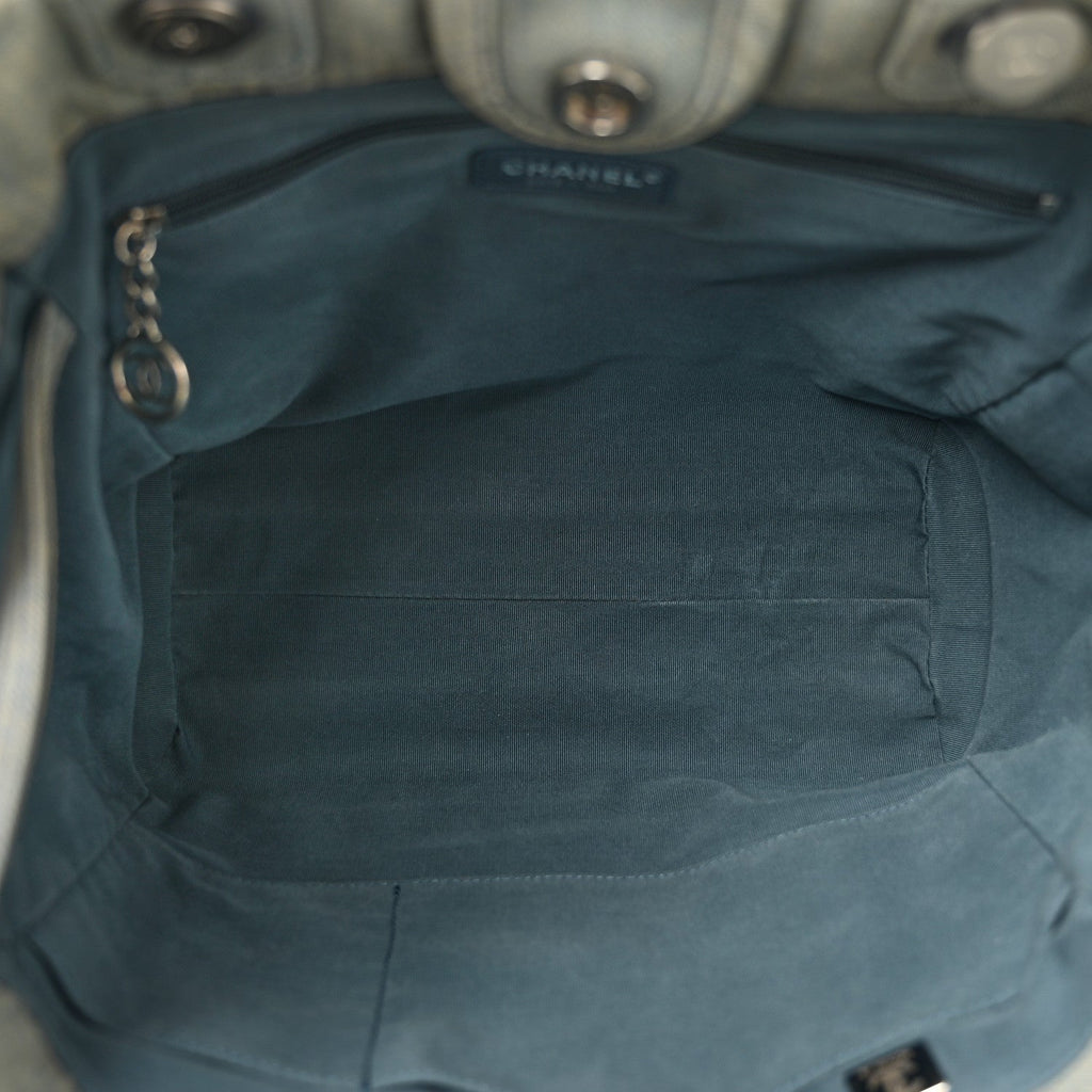 Denim Small Deauville Tote  Light Blue