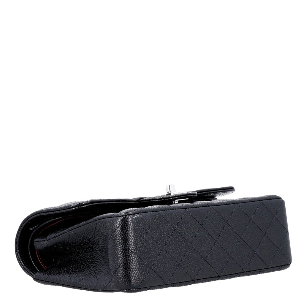 Caviar Quilted Small Double Flap Black