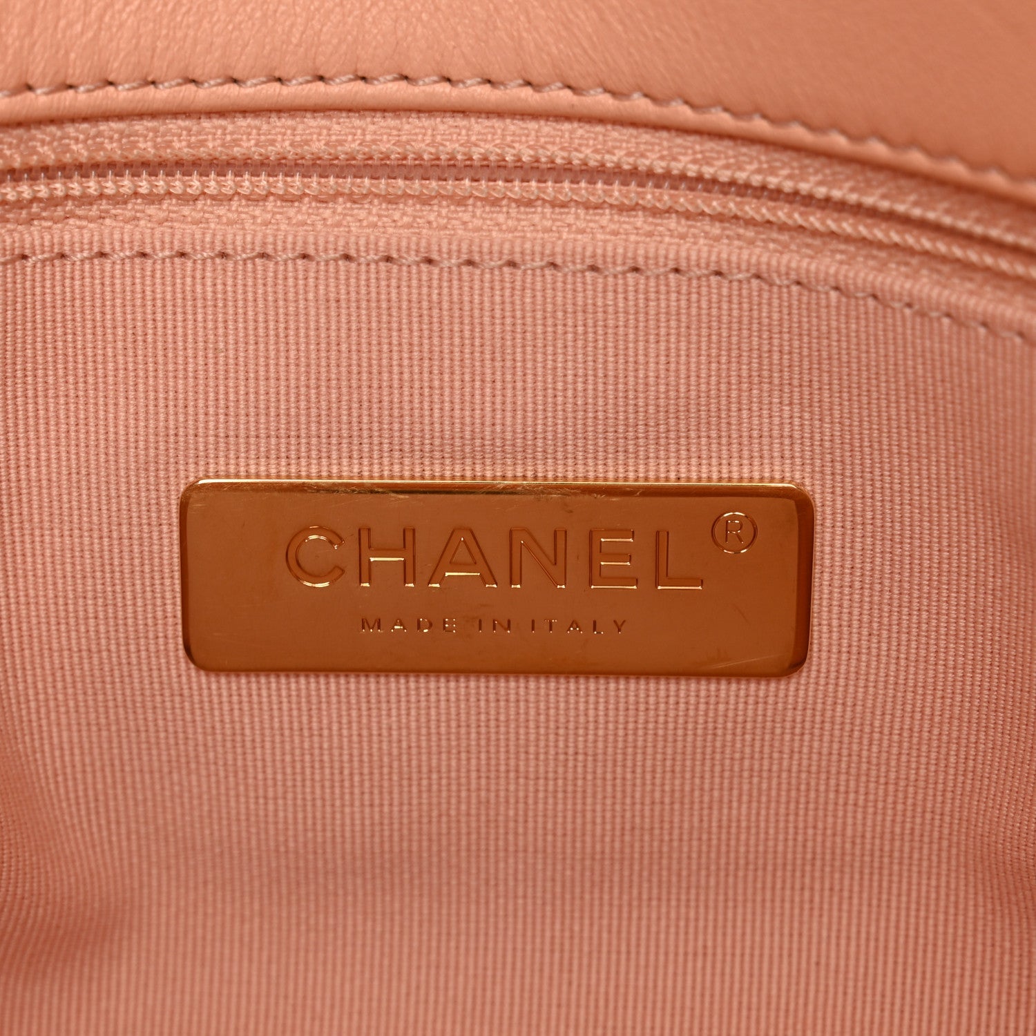 Goatskin Quilted Medium Chanel 19 Flap Light Pink