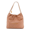 Shiny Calfskin Quilted Chanel 22 Beige