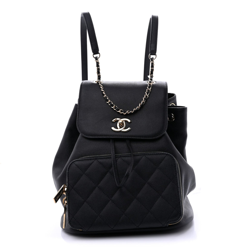 Caviar Quilted Business Affinity Backpack Black