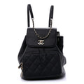 Caviar Quilted Business Affinity Backpack Black